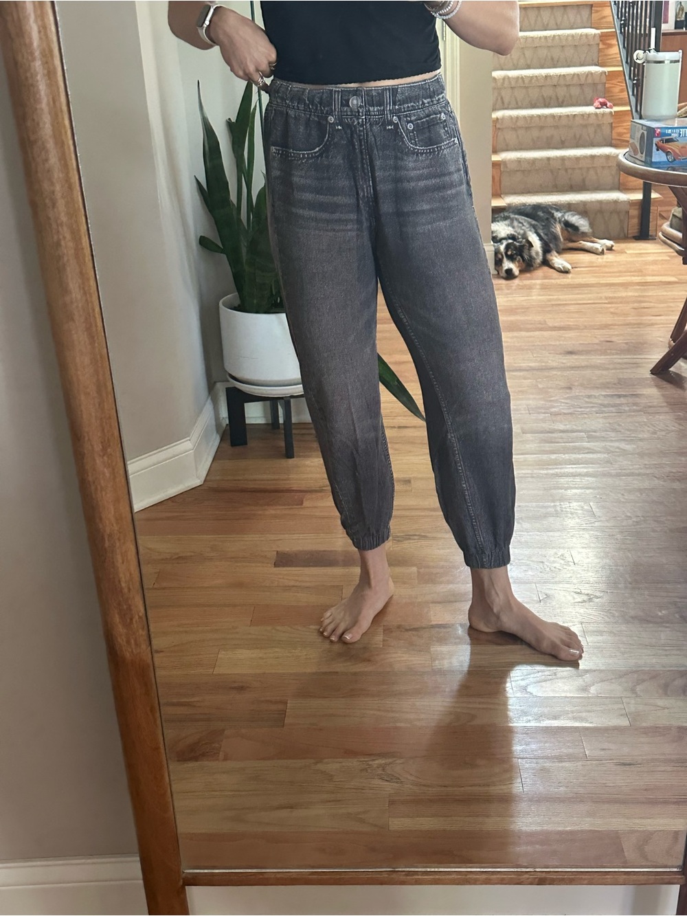 rag & bone Miramar -  Washed Black Boyfriend Jogger Jeans